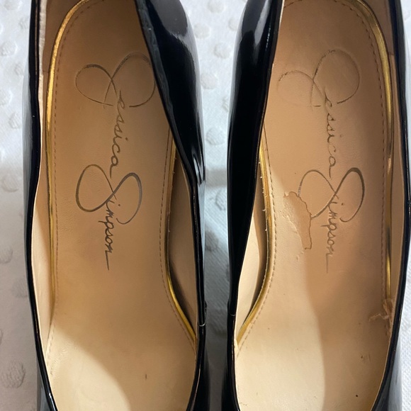 JESSICA SIMPSON Black Patent Malia Heels - Picture 9 of 16